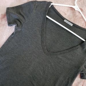 Grey V-neck T-shirt Dress Small